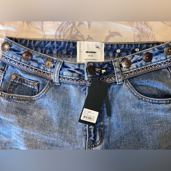 UFT NWT One Teaspoon Hollywood HillsTruckers Mid Rise Straight Leg Jeans Size 26 - Picture 6 of 11